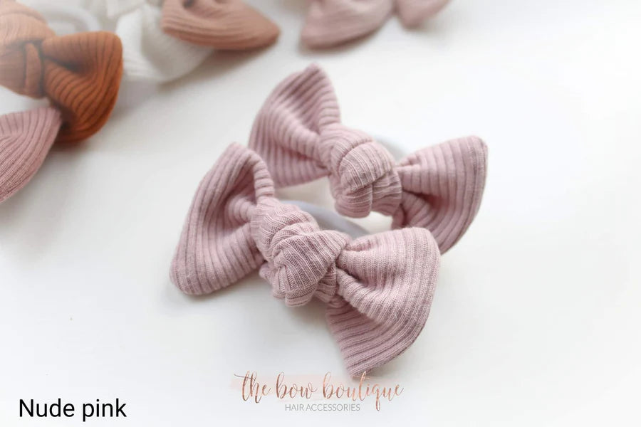 Jersey ribbed knot bows | 20 Colours