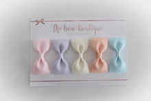 Load image into Gallery viewer, Pastel pinch bow set I clip or bobble