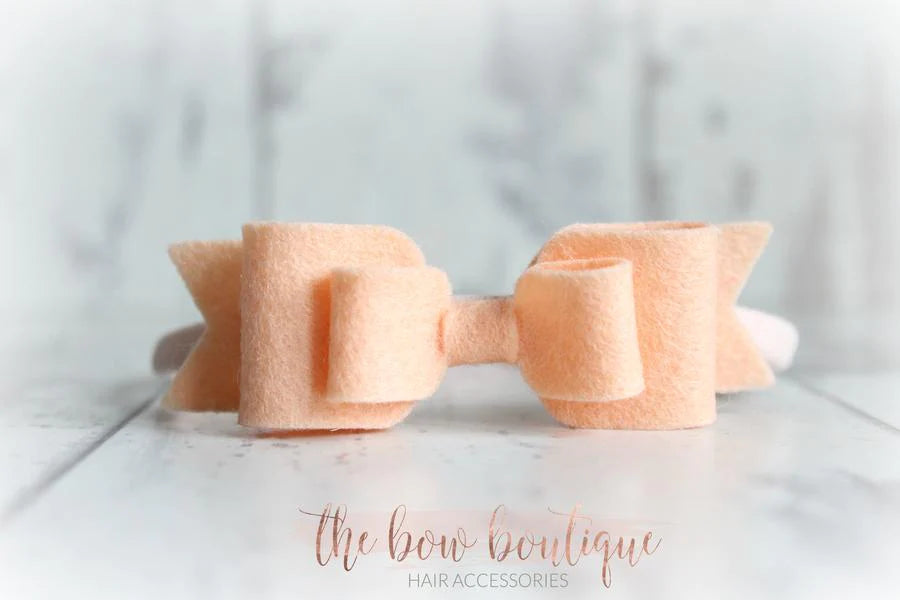 Double felt bows | 25 colours | Clip or headband