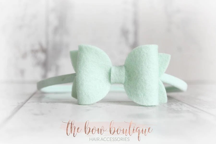 Medium deluxe felt bows | 25 Colours | Clip or headband