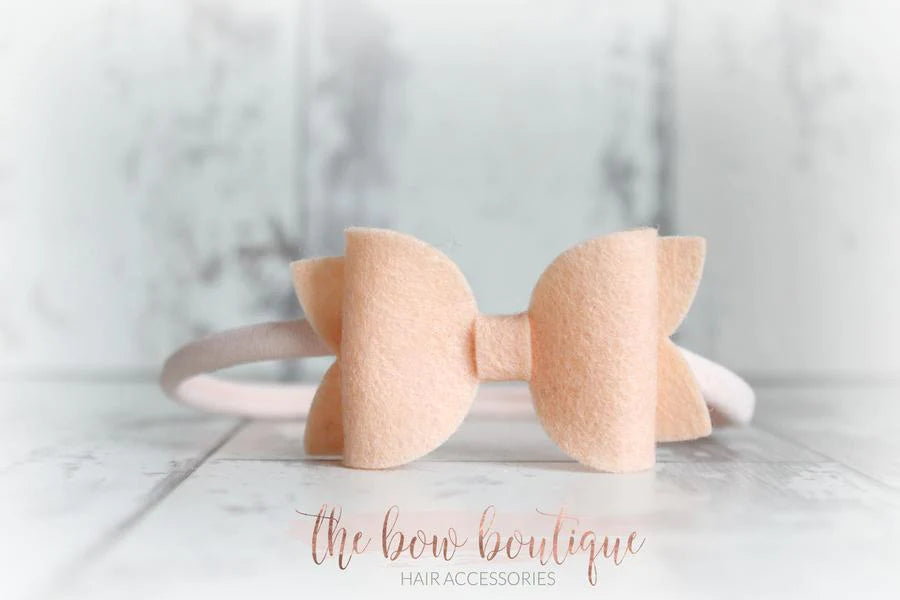 Medium deluxe felt bows | 25 Colours | Clip or headband