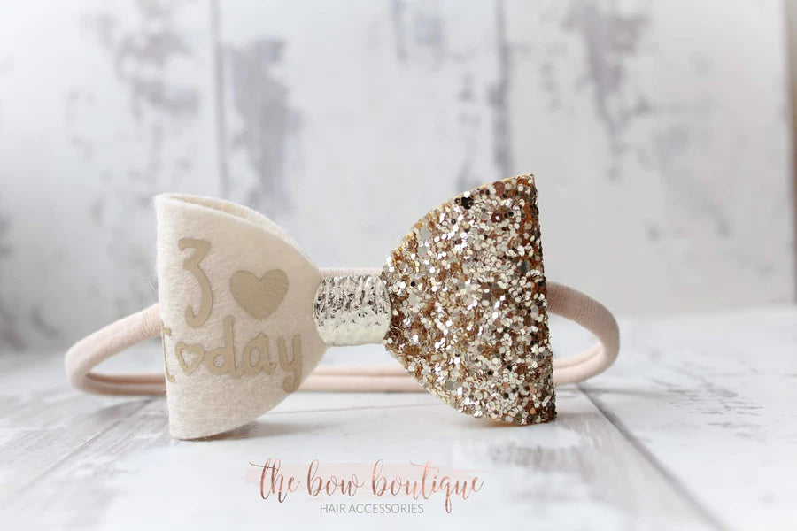 Birthday bows | Clip or headband | 2 colours