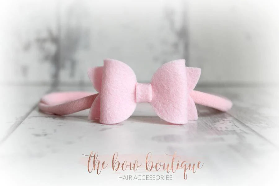 Mini deluxe felt bows | 25 Colours | Clip or headband