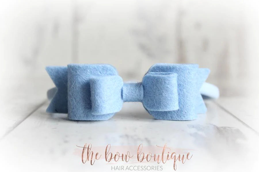 Double felt bows | 25 colours | Clip or headband