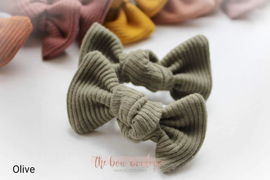 Jersey ribbed knot bows | 20 Colours