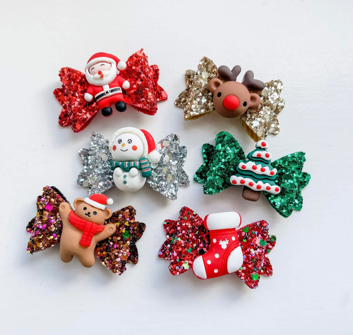 Christmas mini bow | Clip, headband or bobble