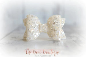 Mini deluxe glitter bows (25 Colours)