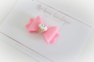 Pink ice cream mini baby felt | clip or bobble