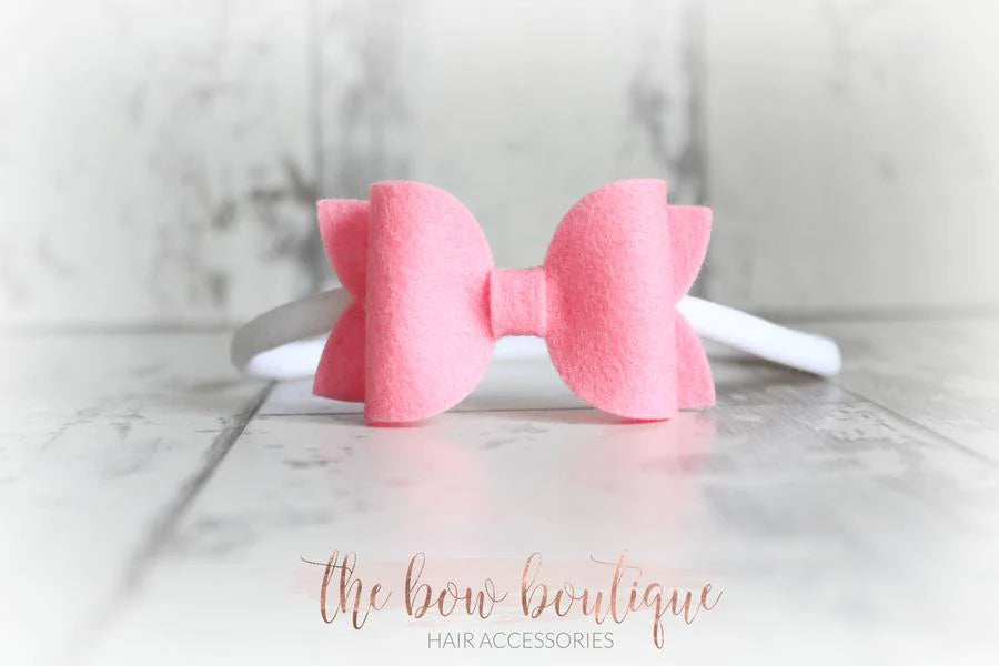 Medium deluxe felt bows | 25 Colours | Clip or headband