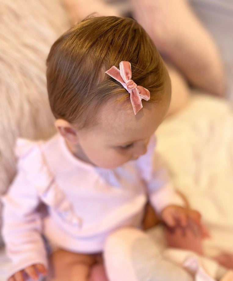 Mini velvet bows | 16 Colours | Clip or headband