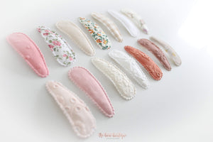 Embroidered snappy clips | Full set or surprise packs