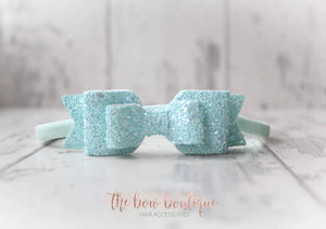 Double glitter bows (25 colours)