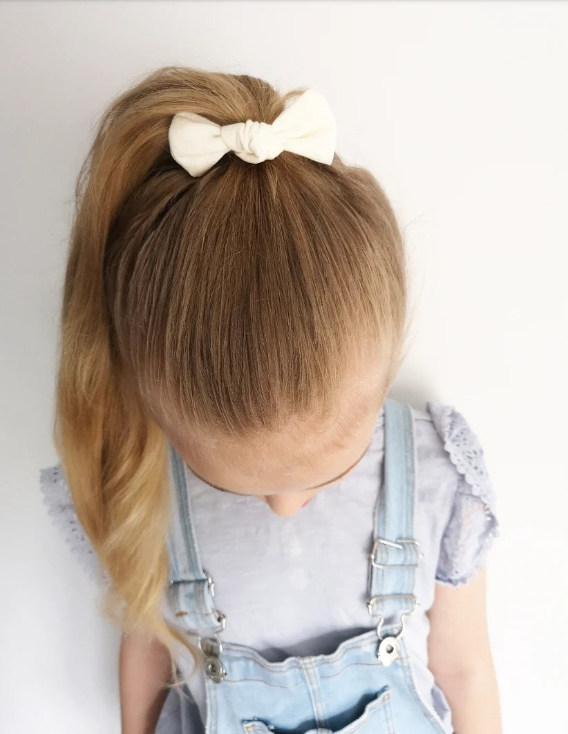 Linen knot bows | 10 Colours | Clip, headband, bobble or alice band