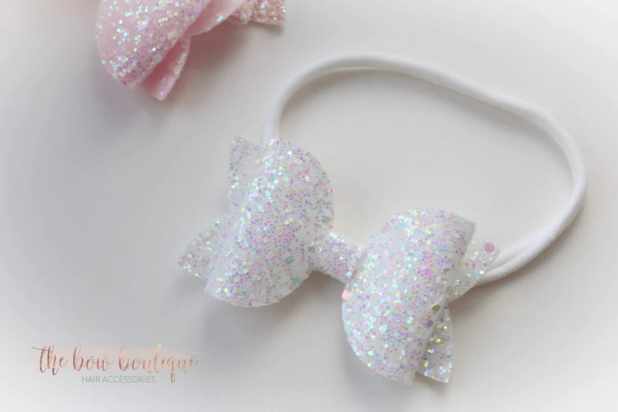 Large deluxe glitter bows | 23 colours