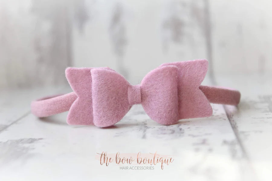 Small chunky felt bows | 25 Colours | Clip or headband