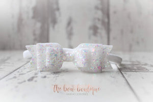 Double glitter bows (25 colours)
