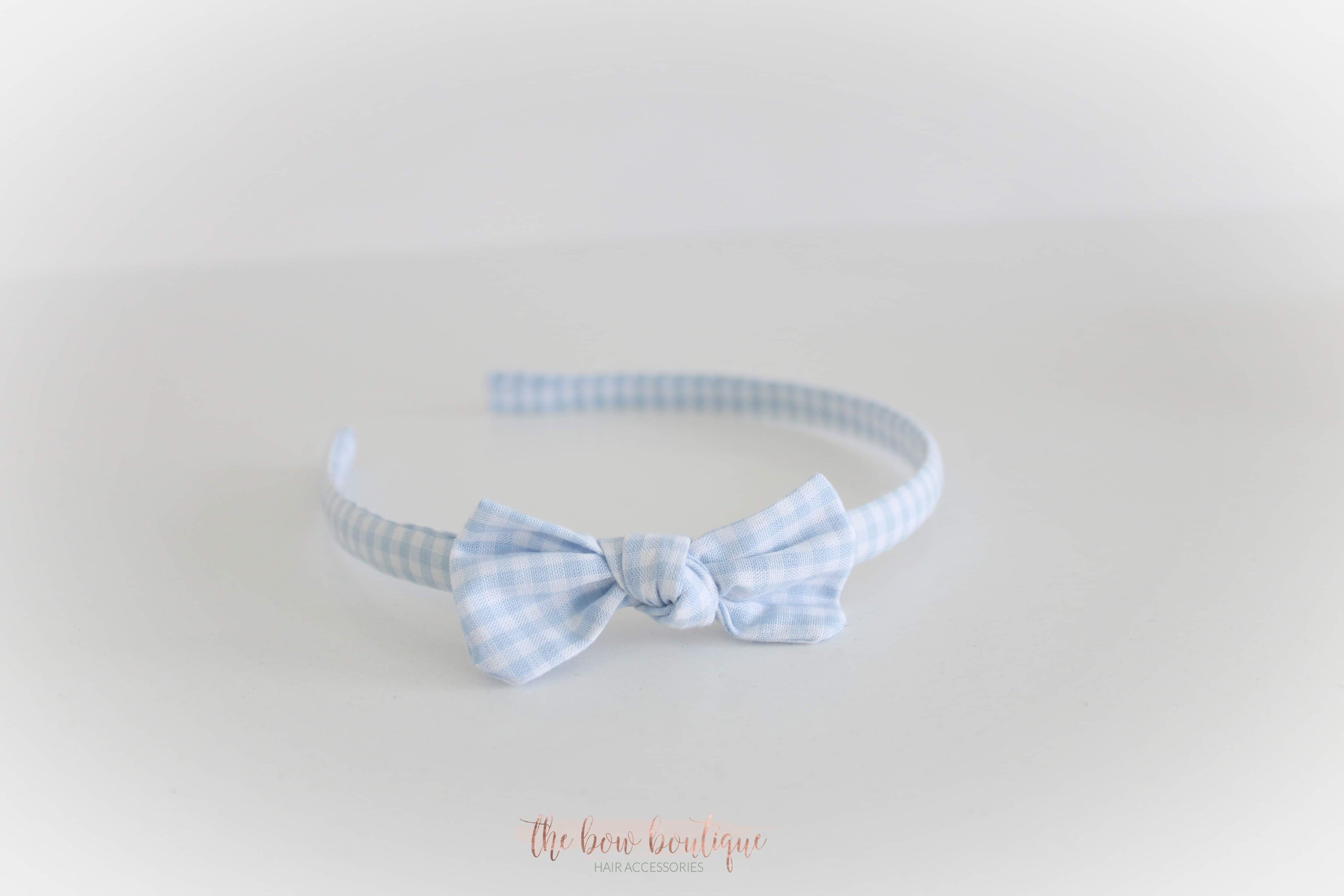 School gingham knot Alice headbands | 7 colours.