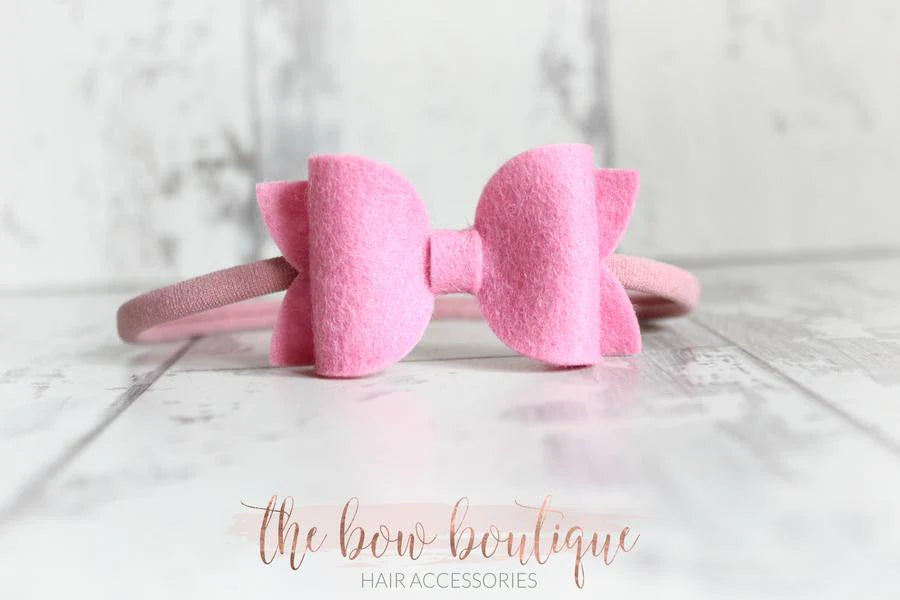Medium deluxe felt bows | 25 Colours | Clip or headband