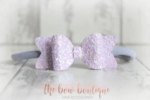 Small chunky glitter bows (25 Colours)