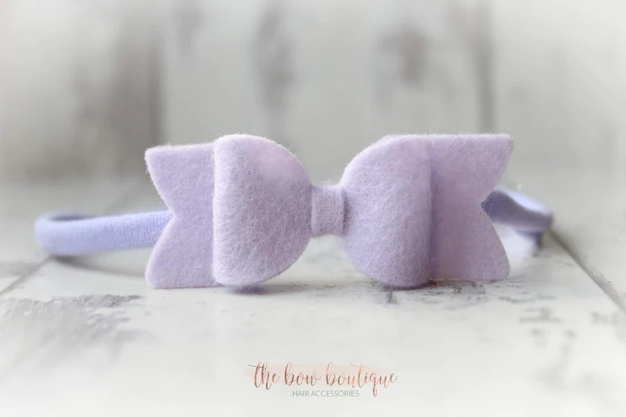 Small chunky felt bows | 25 Colours | Clip or headband