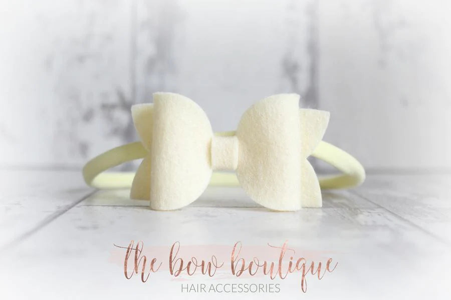 Medium deluxe felt bows | 25 Colours | Clip or headband