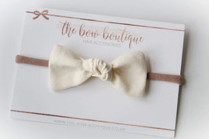 Linen knot bows - 10 Colours