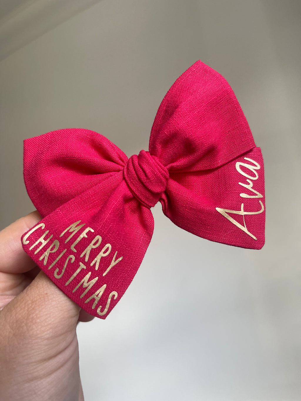 Merry Christmas sweetheart bow | Clip, headband or bobble