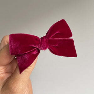 Velvet ribbon bows - 9 colours