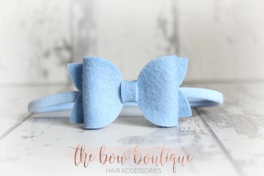 Medium deluxe felt bows | 25 Colours | Clip or headband