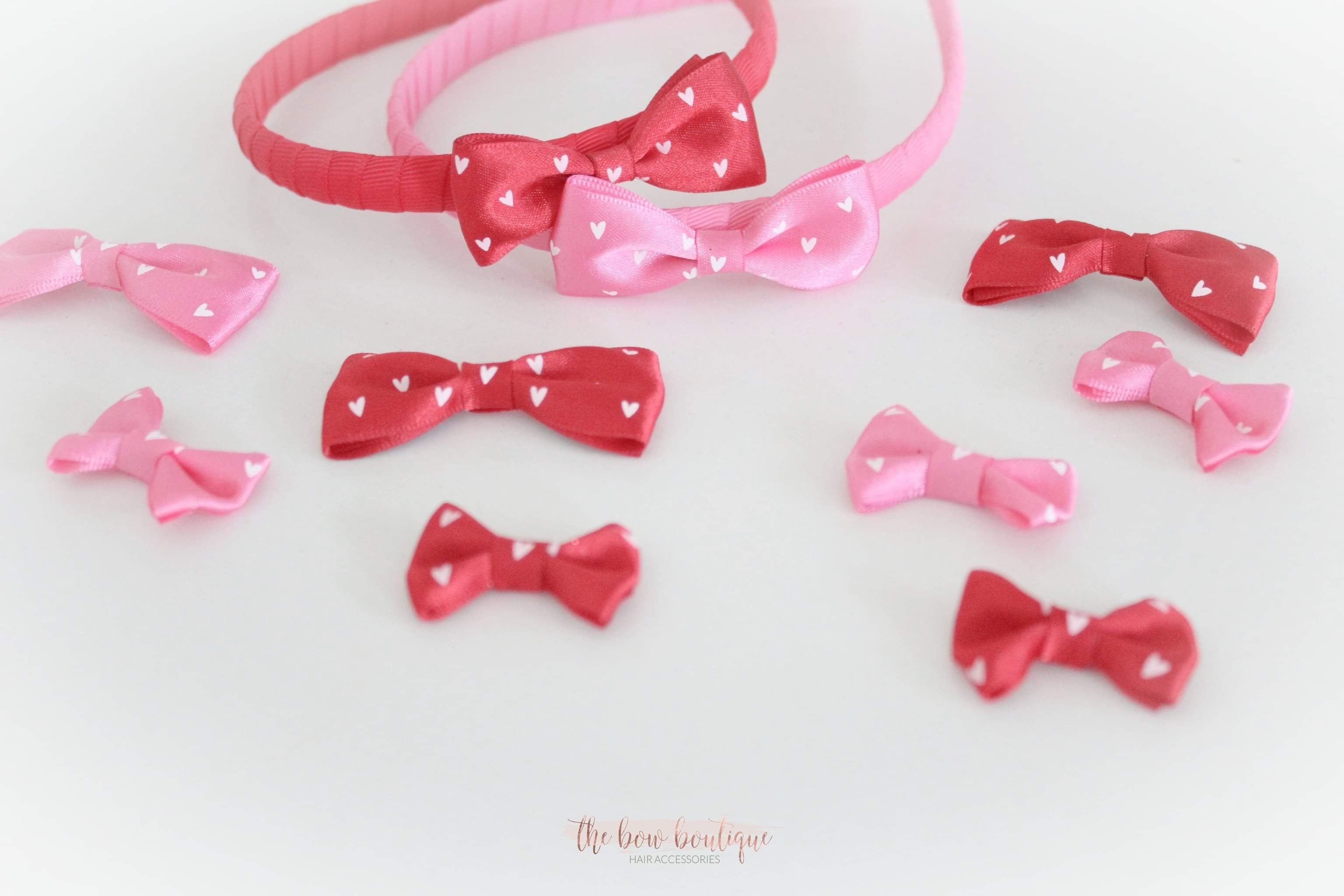 Heart pinch bows | Clip, headband, bobble or alice band