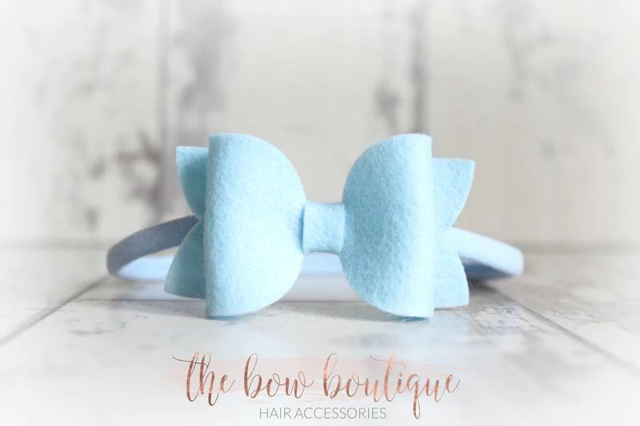 Medium deluxe felt bows | 25 Colours | Clip or headband