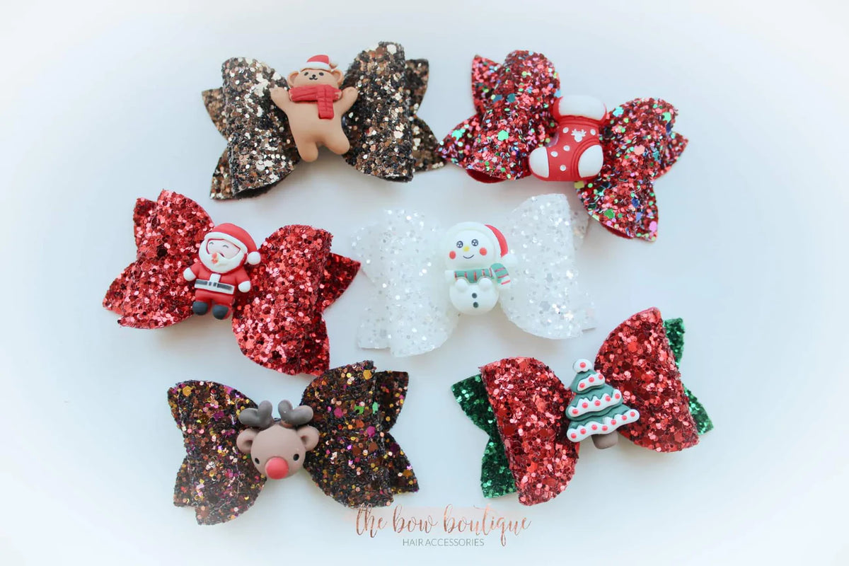 Medium deluxe Christmas bow | Clip, headband or bobble