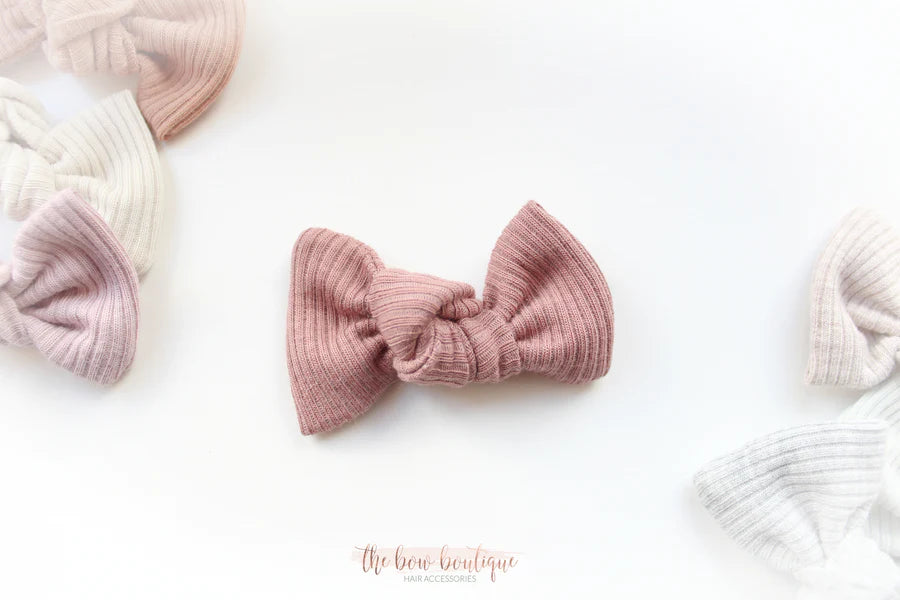 Jersey ribbed knot bows | 20 Colours