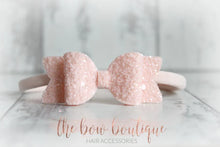 Load image into Gallery viewer, Small chunky glitter bows (25 Colours)
