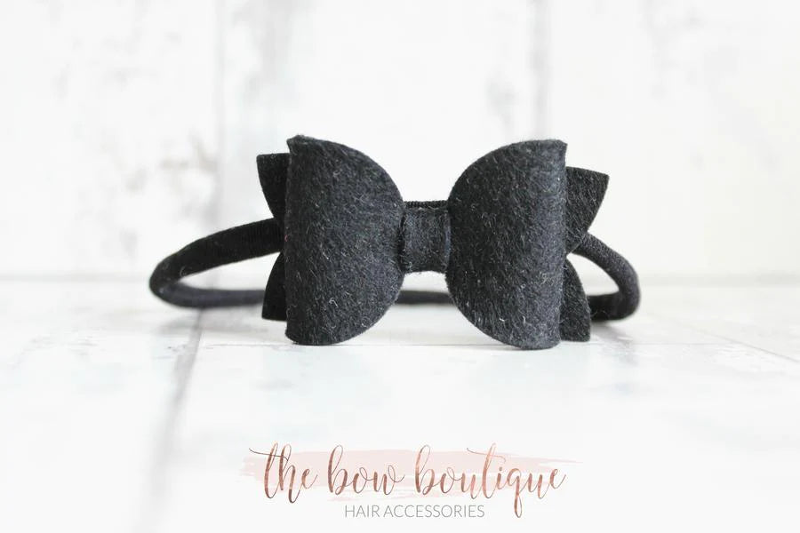 Medium deluxe felt bows | 25 Colours | Clip or headband