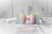 Load image into Gallery viewer, Small chunky glitter bows (25 Colours)