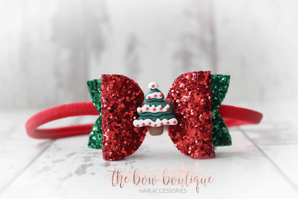 Medium deluxe Christmas bow | Clip, headband or bobble