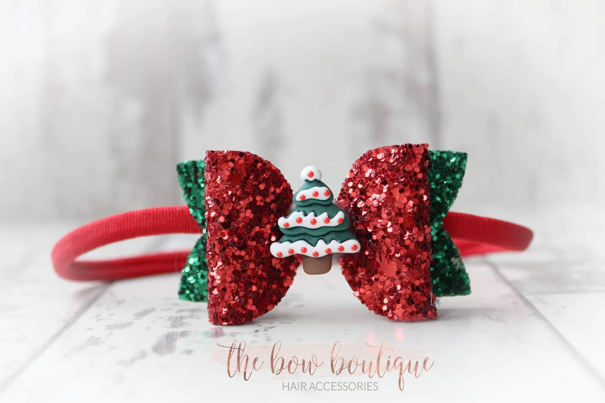 Medium deluxe Christmas bow | Clip, headband or bobble
