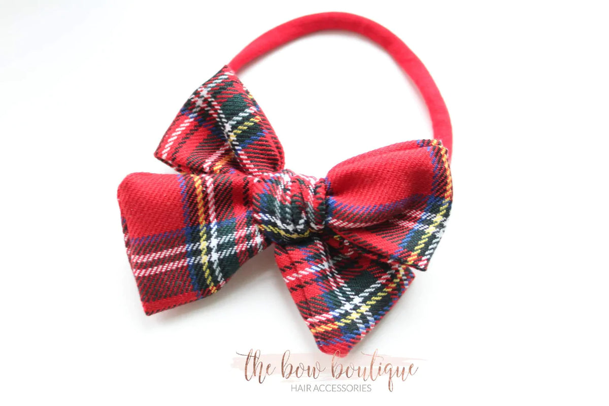 Tartan bow | Clip, headband or bobble