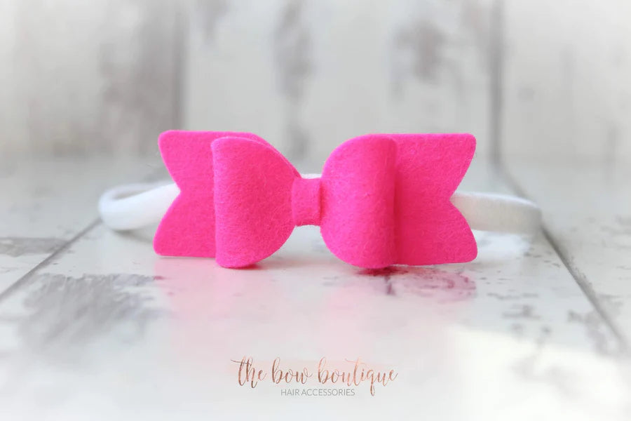 Small chunky felt bows | 25 Colours | Clip or headband