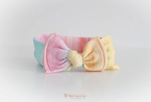 Limited edition rainbow knot headband