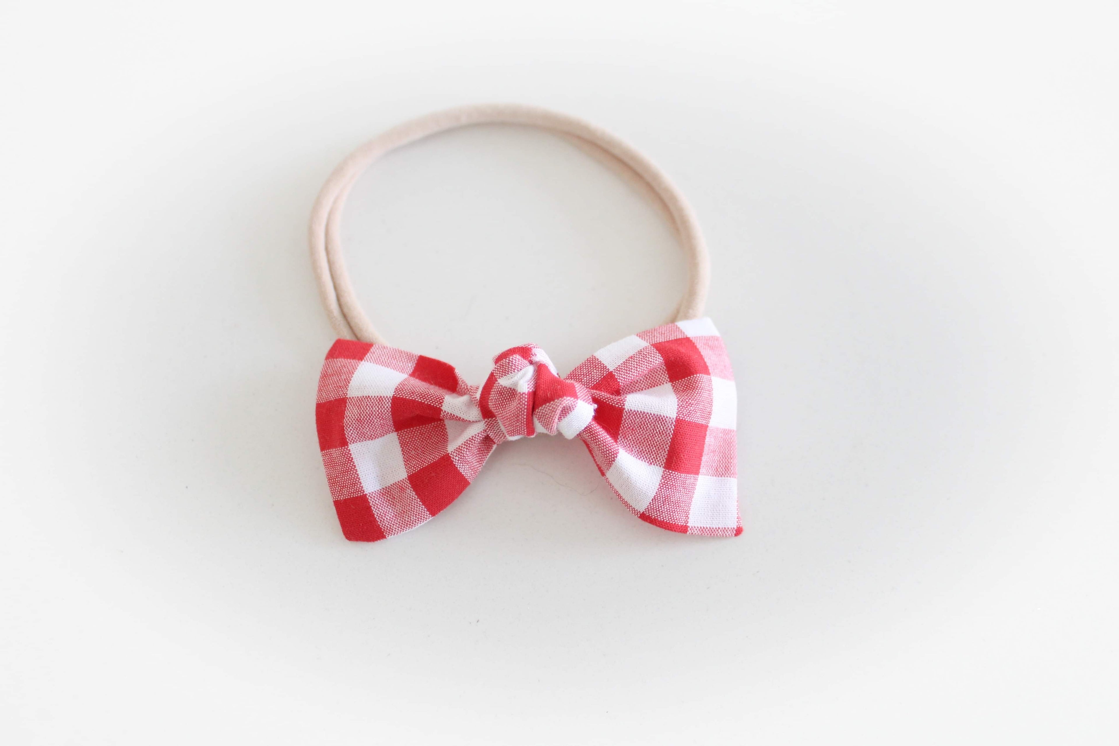 Red checked bows