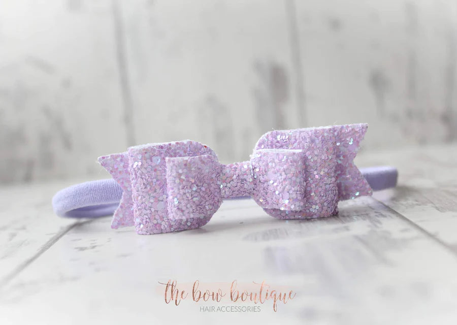 Double glitter bows | 20 colours | Clip or headband