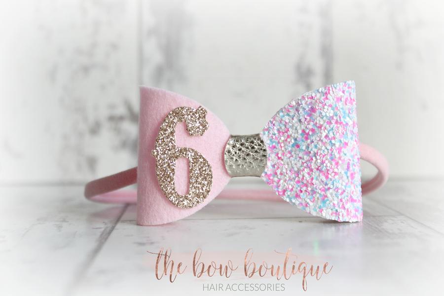 Birthday bows | Clip or headband | 8 Colours