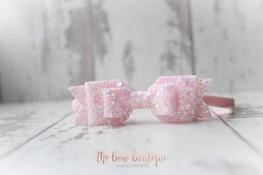 Double glitter bows | 20 colours | Clip or headband