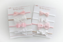 Load image into Gallery viewer, Pink &amp; white personalised headband set