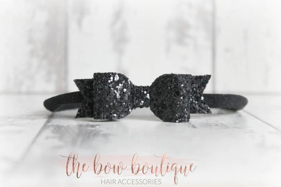 Small glitter bows | 22 Colours | Clip or headband