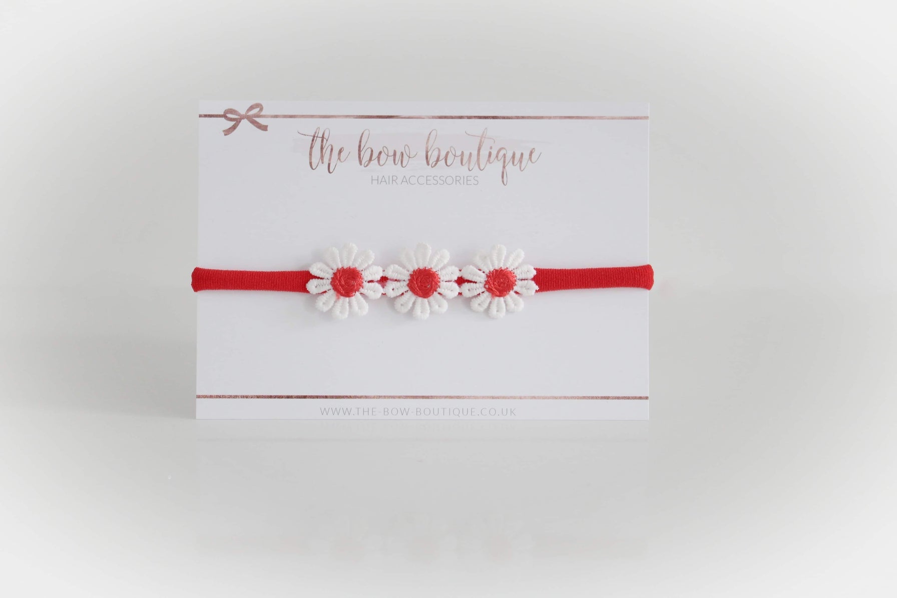 Red daisy flowers I clip or headband