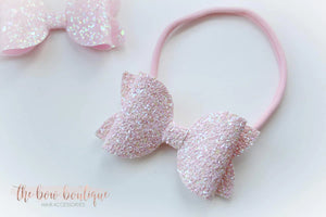 Large deluxe glitter bows (25 colours)