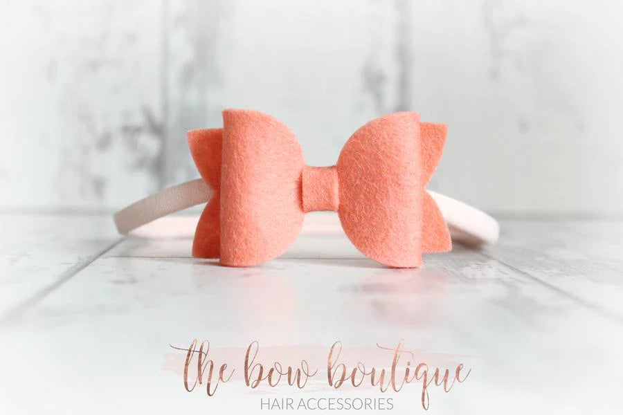 Medium deluxe felt bows | 25 Colours | Clip or headband